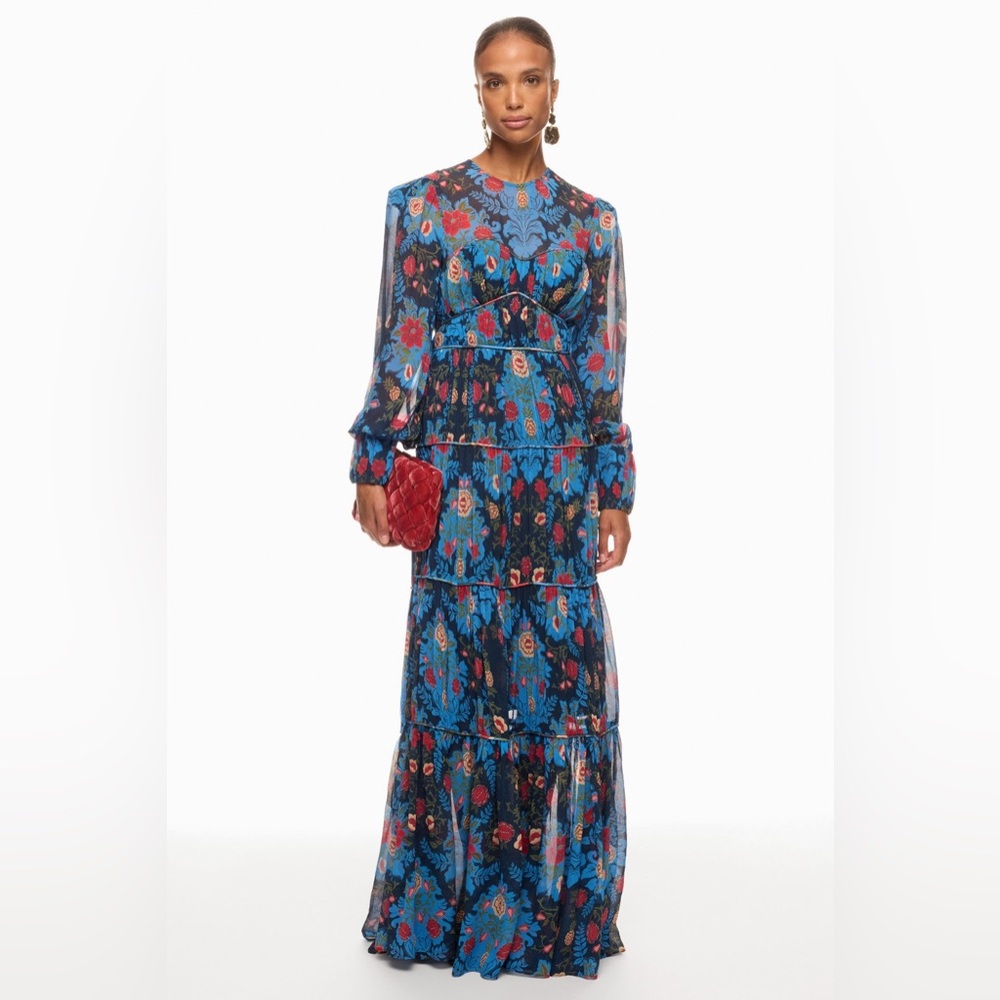 ❗️SOLD❗️Farm Rio Arabesque Floral Blue Maxi Dress - Picture 1 of 9